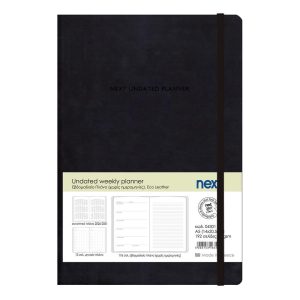 UNDATED WEEKLY PLANNER PREMIUM FLEXI ΜΑΥΡΟ 14Χ20,5 ΕΚ