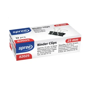 ΠΙΑΣΤΡΕΣ SPREE ΜΑΥΡΕΣ 25MM 12 ΤΕΜ SP-82025