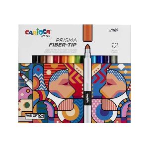 CARIOCA PLUS PRISMA FIBER-TIP ΜΑΡΚΑΔΟΡΟΙ 12 ΧΡΩΜΑΤΩΝ