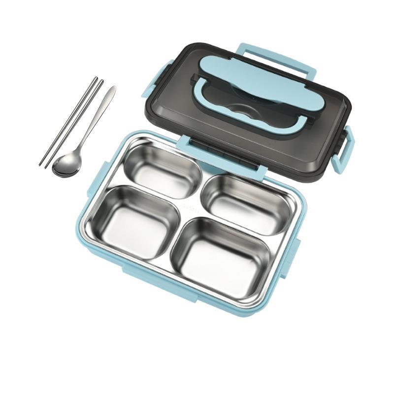 LUNCH BOX ΑΠΟ INOX ΜΕ 5ΘΗΚΕΣ ΜΠΛΕ 1500ML