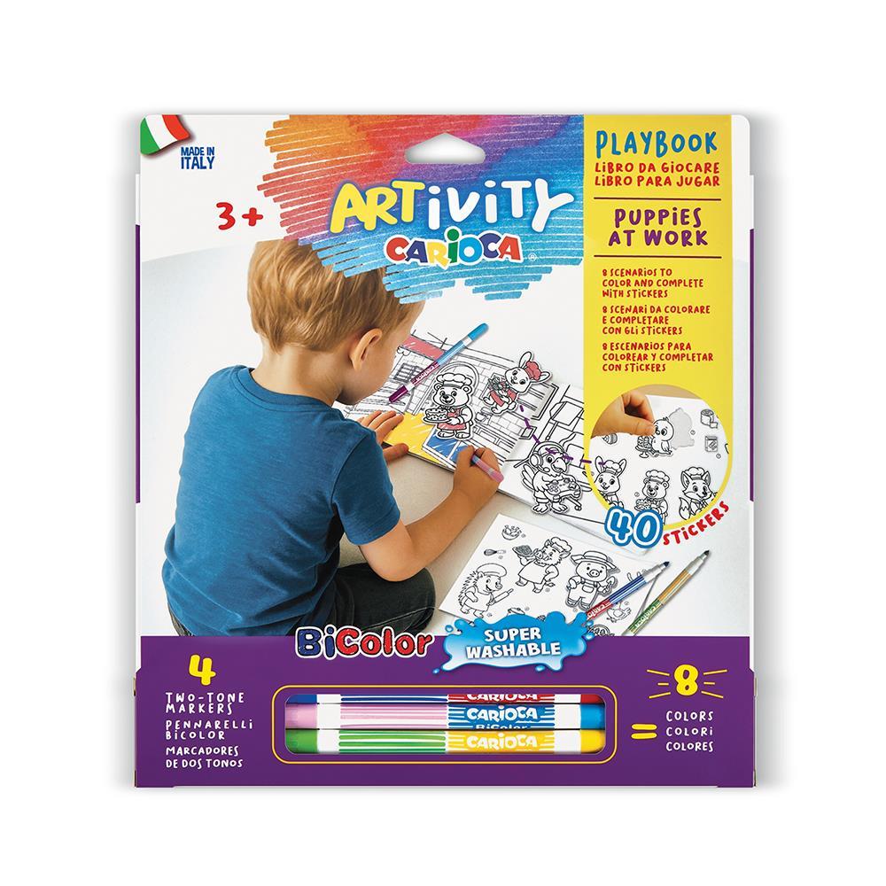 CARIOCA ARTIVITY ΣΕΤ ΖΩΓΡΑΦΙΚΗΣ ΜΕ 4 ΜΑΡΚΑΔΟΡΟΥΣ ΔΥΟ ΧΡΩΜΑΤΩΝ ΚΑΙ ΑΛΜΠΟΥΜ άλμπουμ