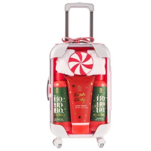 AURORA XMAS SUGAR CANDY ΣΕΤ ΔΩΡΟΥ ΣΕ ΒΑΛΙΤΣΑΚΙ ΜΕ ΑΦΡΟΛΟΥΤΡΟ, ΣΑΜΠΟΥΑΝ, ΚΡΕΜΑ ΧΕΡΙΩΝ & ΠΕΤΣΕΤΑ