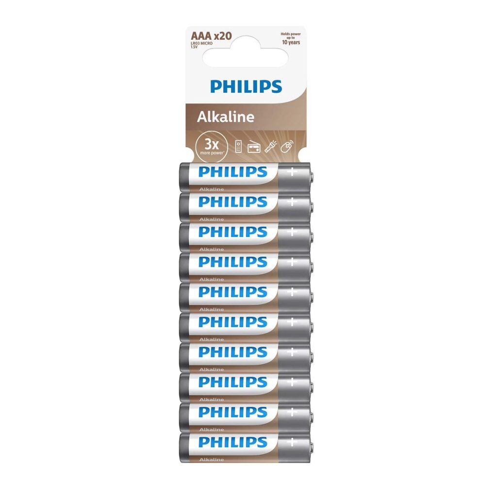 PHILIPS AAA ENTRY ΜΠΑΤΑΡΙΕΣ ALKALINE 20ΤΜΧ