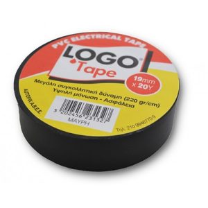 LOGO ECO ΤΑΙΝΙΑ ΜΟΝΩΤΙΚΗ 19MMX20Μ ΜΑΥΡΗ