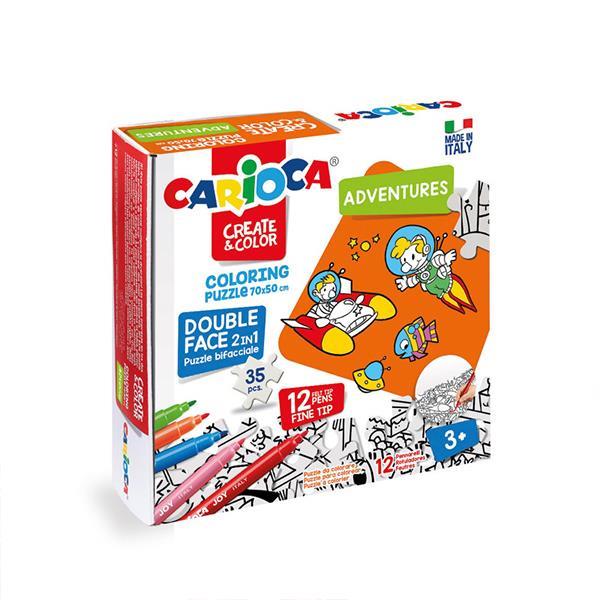 CARIOCA PUZZLE 2 ΣΕ 1 ΧΡΩΜΑΤΙΖΩ "ADVENTURES" 35 ΤΕΜ 70Χ35ΕΚ