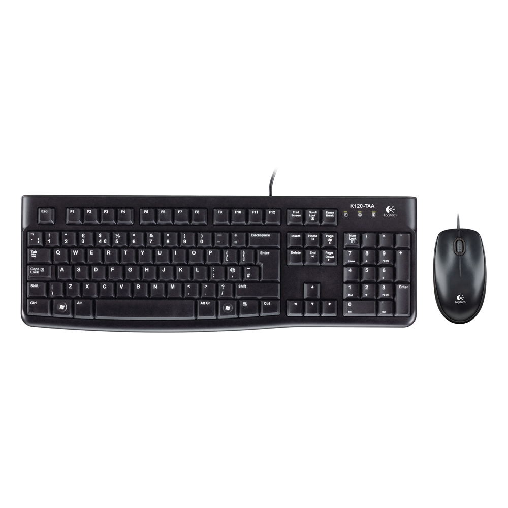 LOGITECH MK120 DESKTOP COMBO GR(BLACK WIRED)
