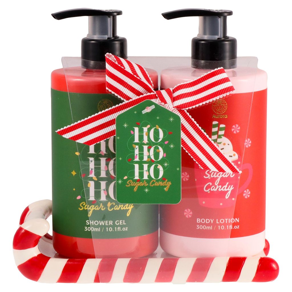 AURORA XMAS SUGAR GANDY ΣΕΤ ΔΩΡΟΥ ΜΕ ΕΚΛΗΘΡΟ,ΑΦΡΟΛΟΥΤΡΟ & BODY LOTION 300ML