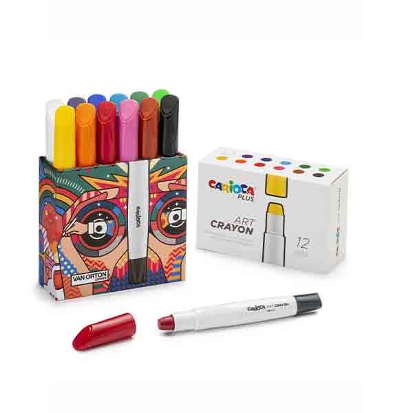 CARIOCA PLUS ART CRAYON 12 ΧΡΩΜΑΤΑ ΥΨΗΛΗΣ ΚΑΛΥΨΗΣ - Image 2