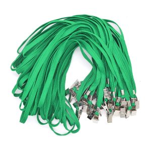 LANYARDS ΚΟΡΔΟΝΙΑ ΛΑΙΜΟΥ 1CM MΕ ΚΛΙΠ ΠΡΑΣΙΝΟ ΣΕΤ/50