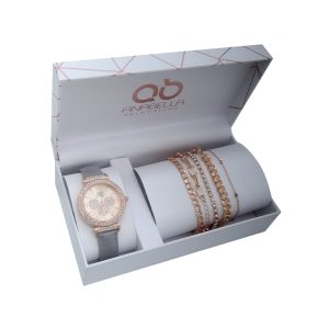 ΣΕΤ ΔΩΡΟΥ ΜΕ ΡΟΛΟΙ ΚΑΙ ΑΛΥΣΙΔΕΣ ΧΕΙΡΟΣ GREY GOLD J-505027