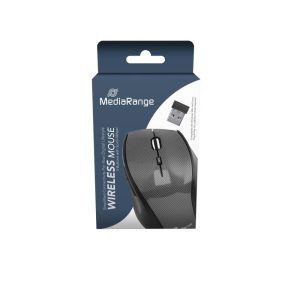 MEDIARANGE OPTICAL WIRELESS MOUSE (CARBON LOOK/BLACK) HIGHLINE SERIES WIRELESS MROS207