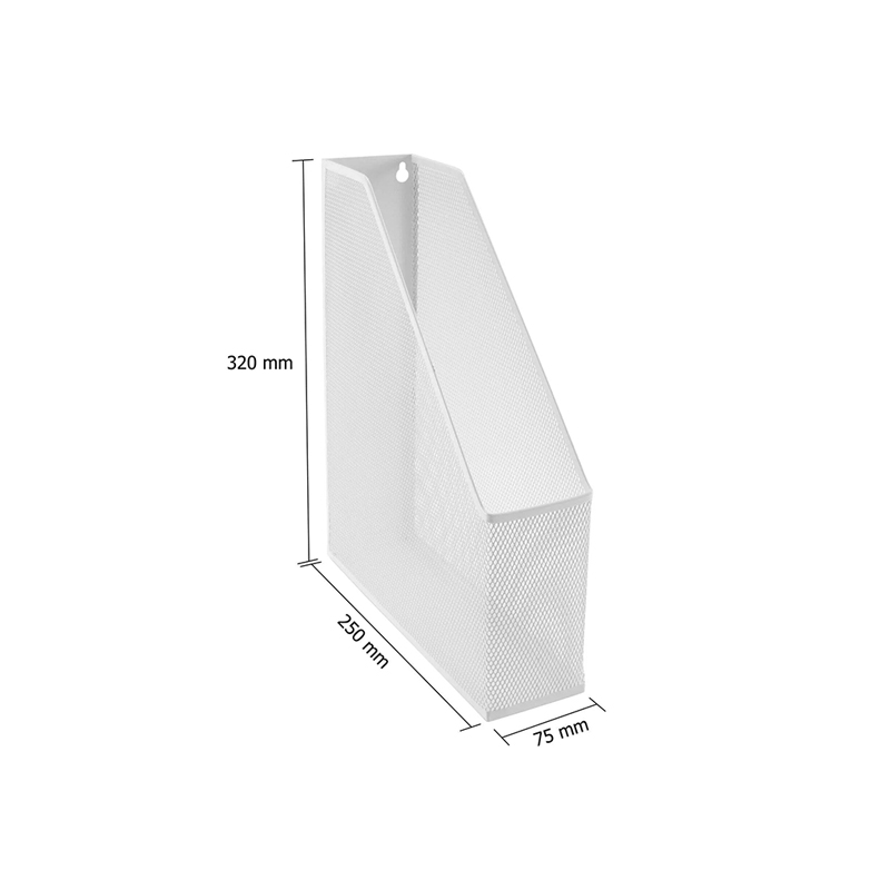 OSCO ΘΗΚΗ ΠΕΡΙΟΔΙΚΩΝ ΜΕΤΑΛΛΙΚΗ 25X7.2X31.5CM ΑΣΠΡΗ