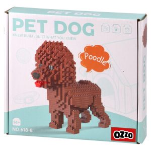 ΣΕΤ KATAΣΚΕΥΗΣ ME TOYBΛAKIA PET POODLE BROWN