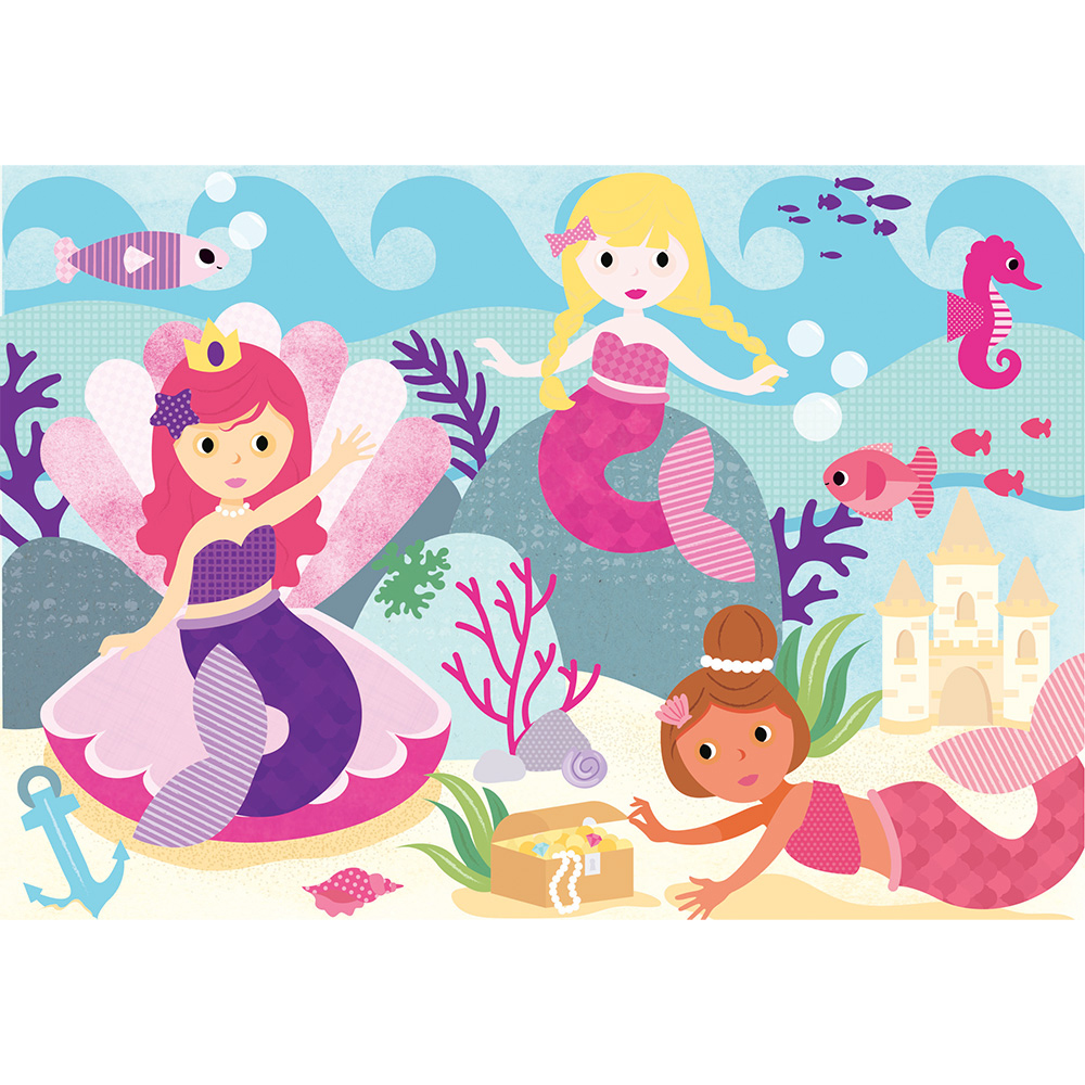 ΠΑΙΔΙΚΟ ΠΑΖΛ MERMAID 43X58CM 100 ΚΟΜΜΑΤΙΑ ΣΕ ΚΥΛΙΝΔΡΟ - Image 2