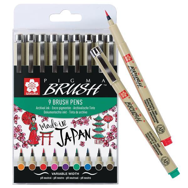 SAKURA PIGMA BRUSH ΣΕΤ 9ΤΕΜ