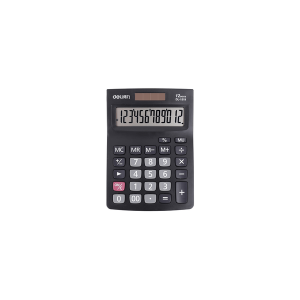 DELI ΑΡΙΘΜΟΜΗΧΑΝΗ 12 ΨΗΦΙΩΝ 14.6x10.3x3.2CM SMART ΜΑΥΡΗ