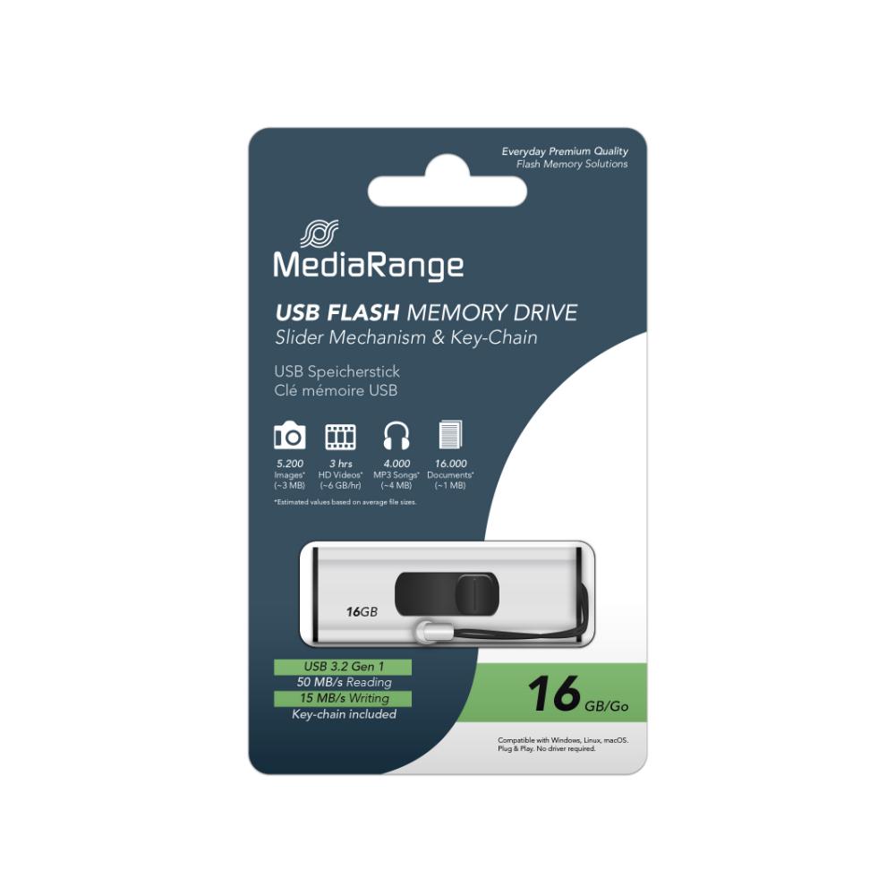 MEDIARANGE USB 3.0 FLASH DRIVE 16GB (MR915)