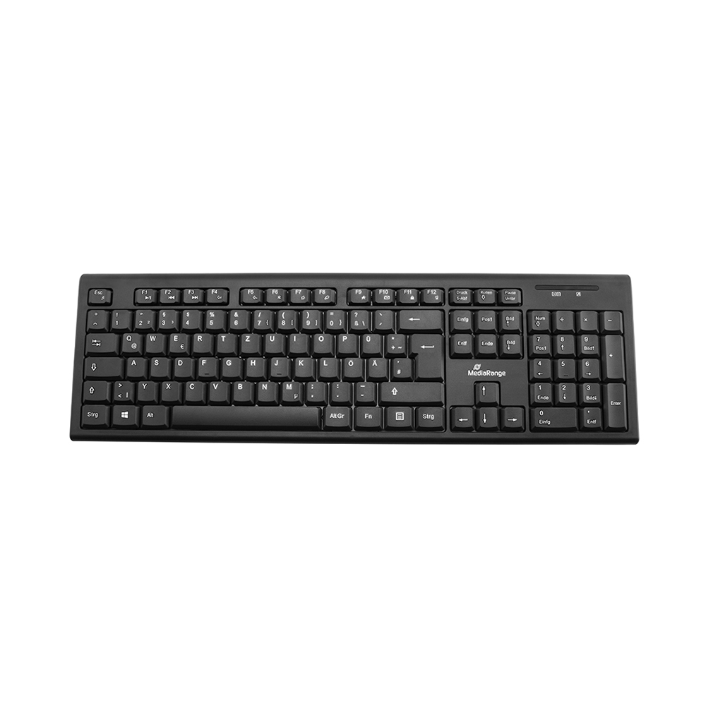 MEDIARANGE MULTIMEDIA KEYBOARD, WIRELESS (BLACK) (MROS111-GR)