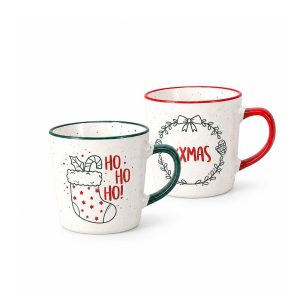 ΚΟΥΠΕΣ ΧΡΙΣΤΟΥΓΕΝΝΙΑΤΙΚΕΣ 350ML ΣΕΤ 2 ΤΕΜ HO HO HO & XMAS 41660-01