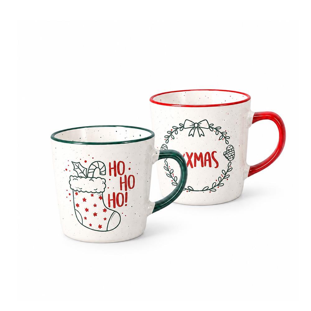 ΚΟΥΠΕΣ ΧΡΙΣΤΟΥΓΕΝΝΙΑΤΙΚΕΣ 350ML ΣΕΤ 2 ΤΕΜ HO HO HO & XMAS 41660-01